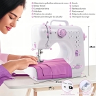 Mini máquina de costura reta Lanmax portátil - branco