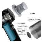 Vacuum Cleaner aspirador portátil recarregável para carro sem fio e casa cor preto