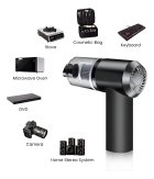 Vacuum Cleaner aspirador portátil recarregável para carro sem fio e casa cor preto