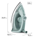 Ferro de Passar Seco e Vapor Electrolux Efficient Base antiaderente Vapor Vertical Extra 1200W de Potência Cabo 1,35m ESI11