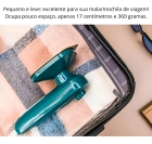 Mini Ferro De Passar Portátil Para Viagem Cabe Mala Roupa Cor Verde