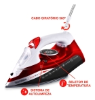 Ferro De Passar A Vapor Telefunken Steam Pro 2200 Verm Cor Vermelho