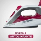 Ferro de Passar Roupa com Vaporizador Black Decker Modelo FX2200 com Opção de Passar a Seco ou a Vapor Base Antiaderente Rosa