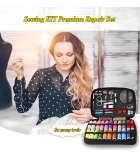 Kit 1 Mini Máquina De Costura Com Mesa E Kit De Costura Cor Branco