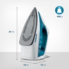 Ferro De Passar A Vapor Mondial F-32 Cor Branco Com Azul