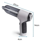 Mini aspirador e soprador de pó portátil usb recarregável cor cinza