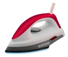 Ferro de Passar Roupa Elétrico a Seco Black Decker Com Base Antiaderente Vermelho e Branco Modelo F300