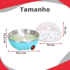 Cozedor Ovos Máquina De Cozinhar A Vapor Egg Cooker Cor Azul