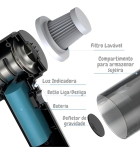Mini Aspirador De Pó Vertical Portátil Usb Recarregavel Bivo Cor Preto