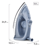 Electrolux Efficient Esi10 a vapor e ferro seco, cor azul