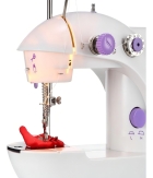 Mini Máquina De Costura Reta Portátil Bivolt 110v/220v Cor Branco