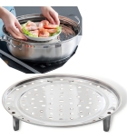 Base Para Cozimento A Vapor Cesto Cozinhar 22 Cm Redondo Cor Aço inox Frequência 0