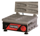 Croydon CRPP Máquina De Crepe No Palito Profissional 10 Cavidades Cor Inox Preto Vermelho