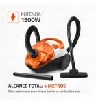 Aspirador De Pó Hepa Turbo 2000 Mondial Branco/laranja Ap-15