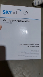 Ventilador Automotivo 8 Pol 20 Cm Trailer Caminhão Carro Cor Azul