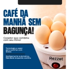 Cozedor De Ovos Portátil Elétrico Automático Cozinha A Vapor Cor Branco 110v