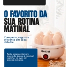 Cozedor De Ovos Portátil Elétrico Automático Cozinha A Vapor Cor Branco 110v