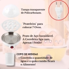 Cozedor De Ovos Portátil Elétrico Cozinha A Vapor Prático Cor ROSA
