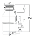 Triturador De Alimentos Franke 55 1/2hp Cubas 4,5 370w 220v