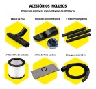 Aspirador de Pó e Água Kärcher WDL 1s 1700W Tanque 12L Alcance de 7,5 m Filtro HEPA e Função Soprador