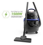 Aspirador De Água E Pó Philco 1500w 20l Pas80 Cor Preto