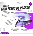 Mini Ferro De Passar Vertical Viagem Roxo