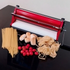 Cilindro De Massas Pão Pastel Pizza Regulador Espessura 45cm Cor Vermelho Manual