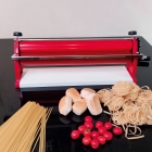 Cilindro De Massas Pão Pastel Pizza Regulador Espessura 45cm Cor Vermelho Manual