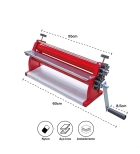 Cilindro De Massas Pão Pastel Pizza Regulador Espessura 45cm Cor Vermelho Manual