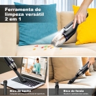 Mini Aspirador de Pó Portátil Sem Fio para Carro e Casa, 14000Pa, Leve 1,2 Lbs, Luz LED, Motor Sem Escova, Uso Pet e Interno
