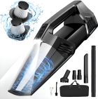 Blestan Aspirador De Pó Portátil Sem Fio Com Luz Led Sucção De Alta Potência Preto