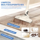 Aspirador de Pó Vertical com Fio Portátil 2 em 1 600W 18Kpa Silencioso Menos de 80dB Coletor 800ml 5m Cabo para Casa e Estofados