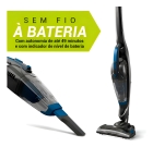 Aspirador de Pó 2 em 1 Philco PAS56 Sem Fio Vertical e Portátil Bivolt Automático 200W Filtro Hepa Reservatório 1L Turbo Brush Led Cinza Azul