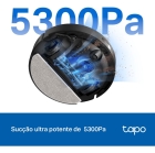 Aspirador De Pó Robô Tapo Rv30 Max Plus Tp-link Ultra 5300pa Cor Preto 220V