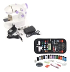 Mini Máquina De Costura Com Kit De Linhas Com 27 Itens Cor Branco