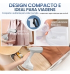 Vaporizador de Roupas 1200W Vertical Portátil com Passadeira a Vapor, Tanque de 250ml, Cabo de 1,5m, Vapor Potente 20ml/min para Passar e Higienizar