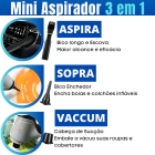 Aspirador De Pó Brisa Ecom Mini Soprador Vácuo 3em1 Usb Refil Portátil Recarregável Multifuncional Limpeza Carro Casa Sofá Teclado Poderoso