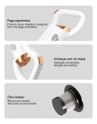 Aspirador Sem Fio Aspirador Portátil 2 Em 1 Limpador Para Us Branco