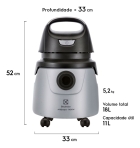 Aspirador água pó Electrolux potente função sopro limpeza profunda 1400W 18 L total 11 L útil protetor térmico A10N1