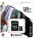 Memoria Micro SD Kingston 128GB Canvas Select Plus 100MB/s CLASSE10