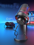 Microfone Fifine A8 RGB USB - Preto