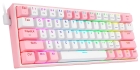 Teclado Gaming Redragon K616-RGB Fizz Pro (Ingles Sem Fio) Branco/Rosa