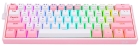 Teclado Gaming Redragon K616-RGB Fizz Pro (Ingles Sem Fio) Branco/Rosa