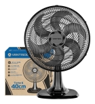 Ventilador De Mesa Oscilante 40 cm 6 Pás Turbo Preto Ventisol