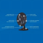 Ventilador De Mesa Ventisol Turbo 50cm Com 6 Pás Oscilante Preto