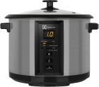 Panela Elétrica Electrolux Vapor Arroz 1,8L 10 xícaras Capacidade 4 funções pré-programadas Timer Panela Removível Antiaderente Tampa Vidro ECC20 inox