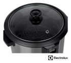 Panela Elétrica Electrolux Vapor Arroz 1,8L 10 xícaras Capacidade 4 funções pré-programadas Timer Panela Removível Antiaderente Tampa Vidro ECC20 inox