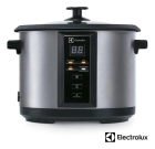 Panela Elétrica Electrolux Vapor Arroz 1,8L 10 xícaras Capacidade 4 funções pré-programadas Timer Panela Removível Antiaderente Tampa Vidro ECC20 inox