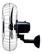 Ventilador De Parede Oscilante Preto 50cm New Plástico 130W 3 Pás Ventisol