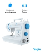 Máquina De Costura Elgin Jx-4035 Genius Plus 31 Pontos Cor Branco